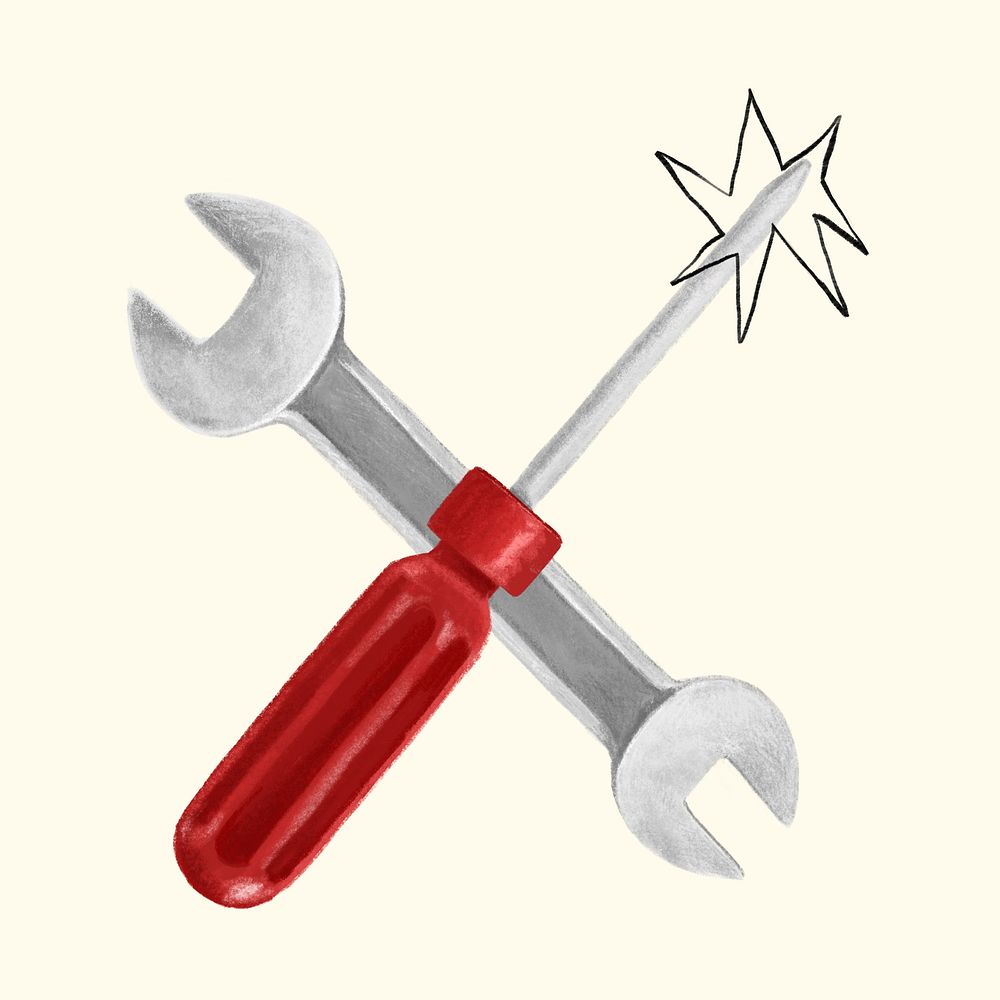 Repair tool aesthetic illustration background