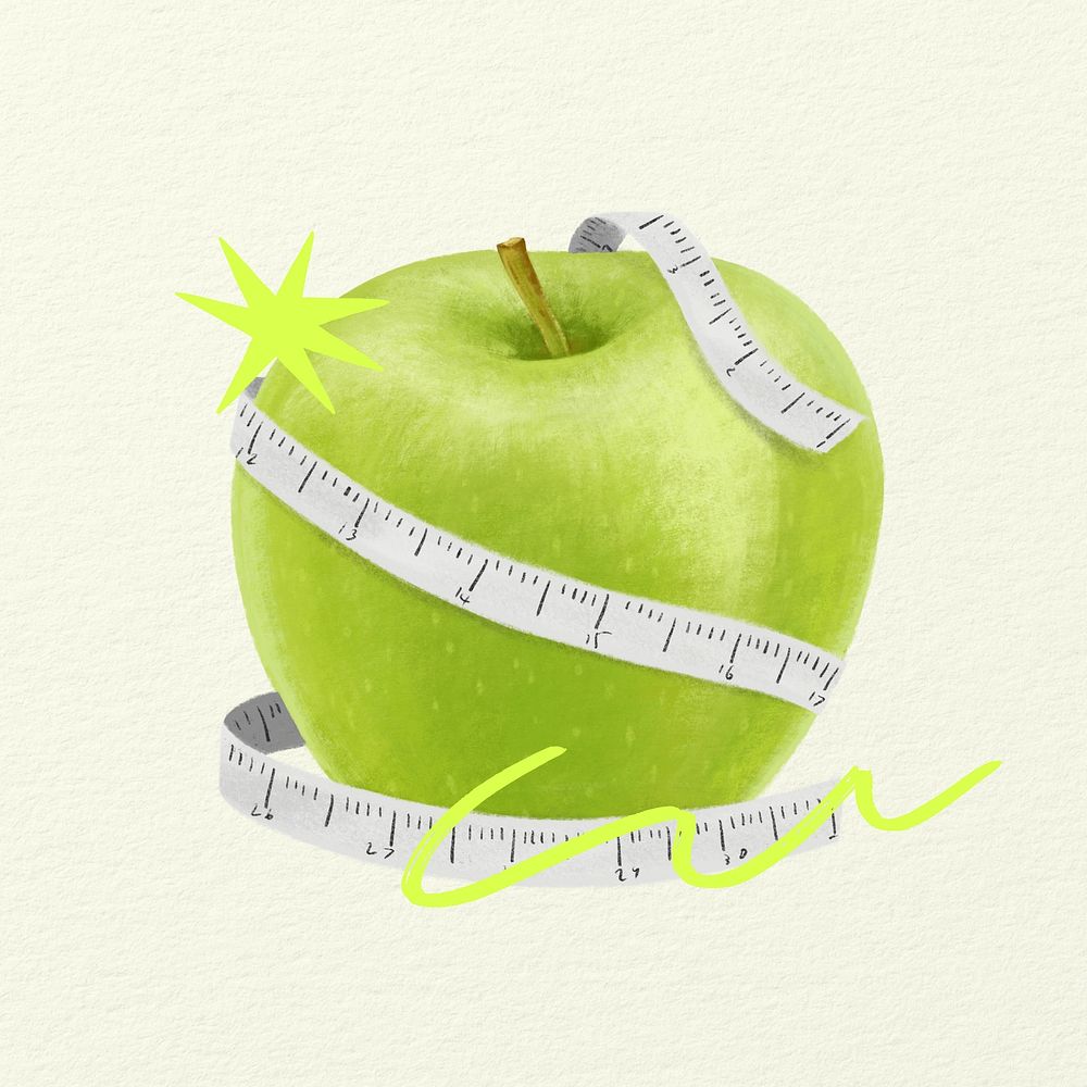 Weight loss aesthetic illustration background