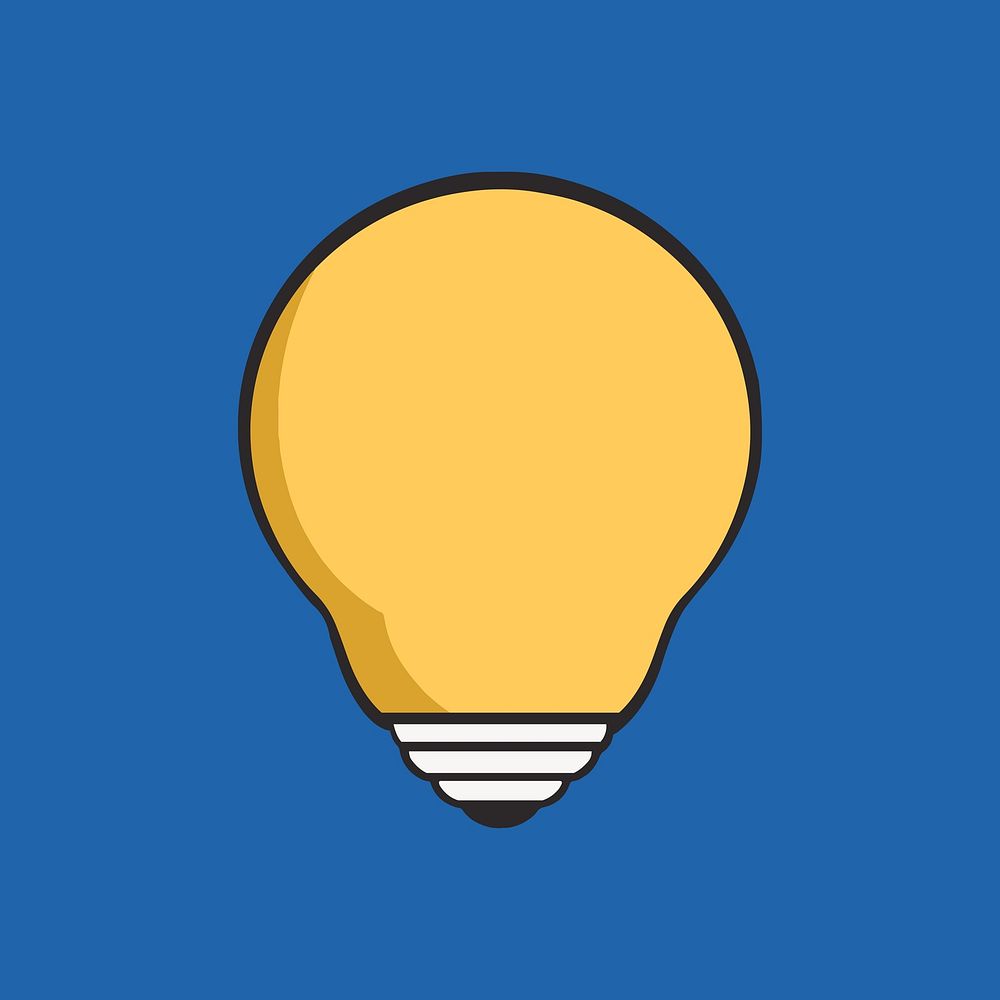 Colorful light bulb retro element vector