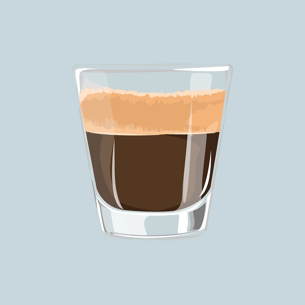 Espresso shot, morning beverage illustration