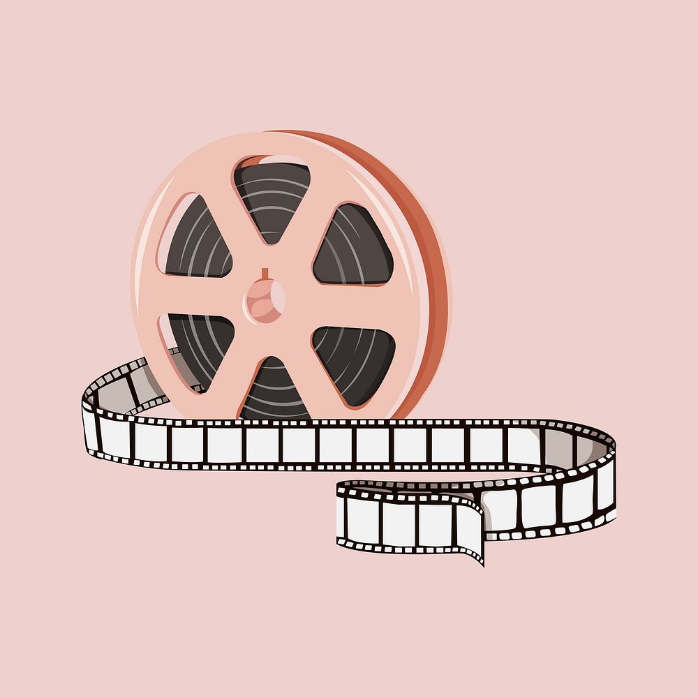 Cute film reel, entertainment graphic