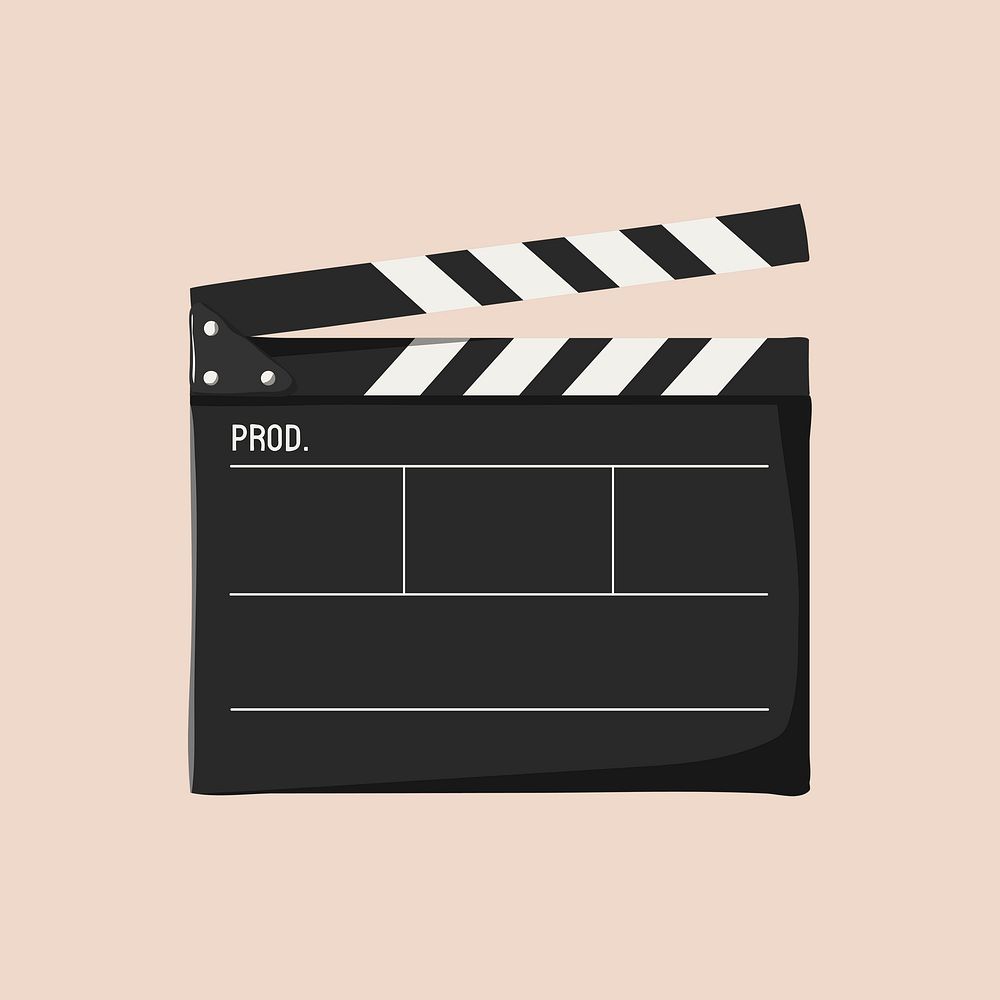 Movie film slate, entertainment illustration | Free PSD - rawpixel