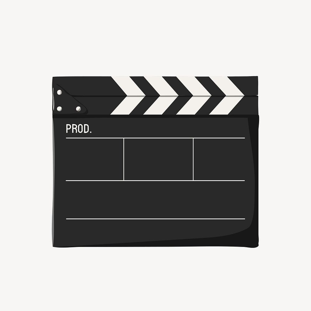 Movie film slate, entertainment illustration vector