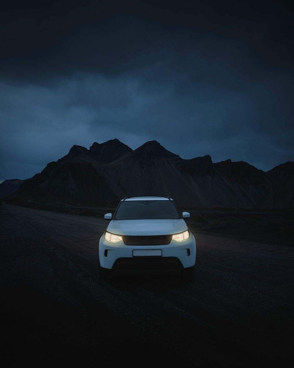 White SUV car background