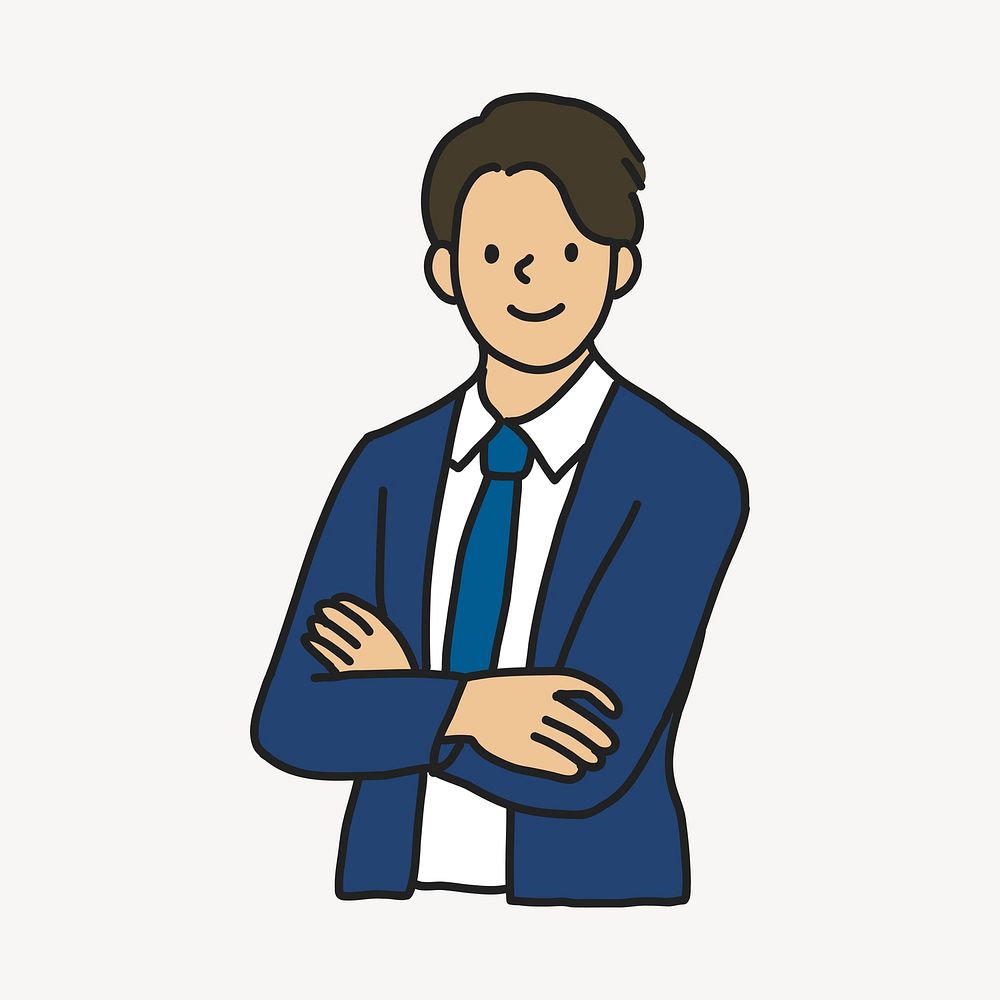 Well dressed confident businessman portrait vector