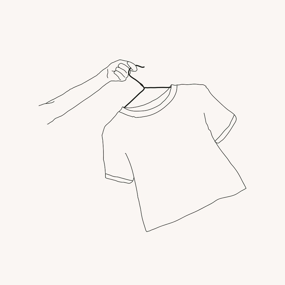 T-shirt line art illustration