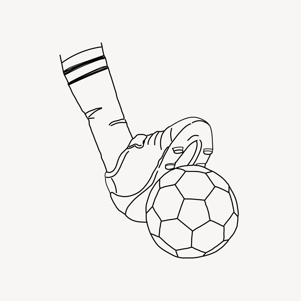Football line art illustration