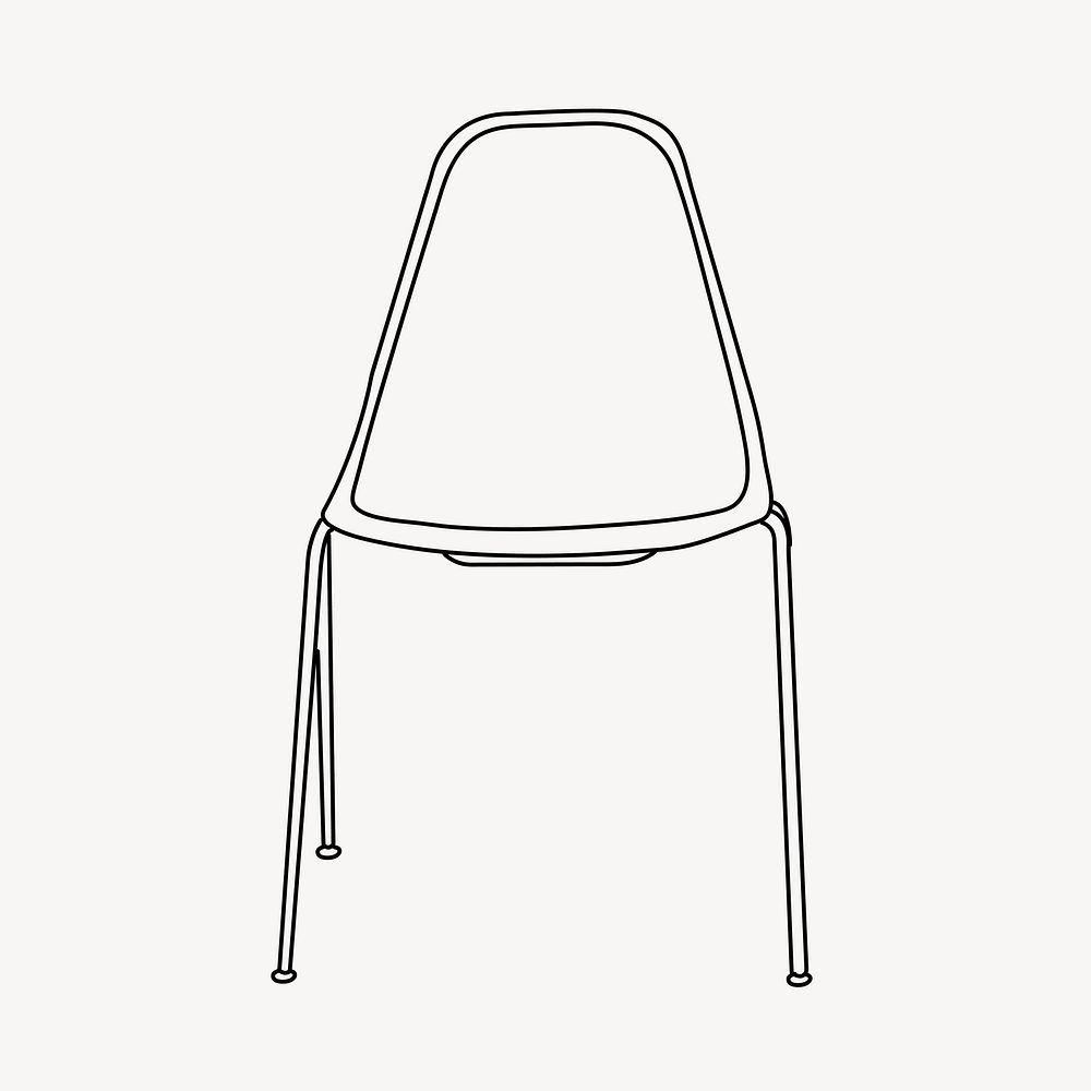 Chair furniture line art illustration vector