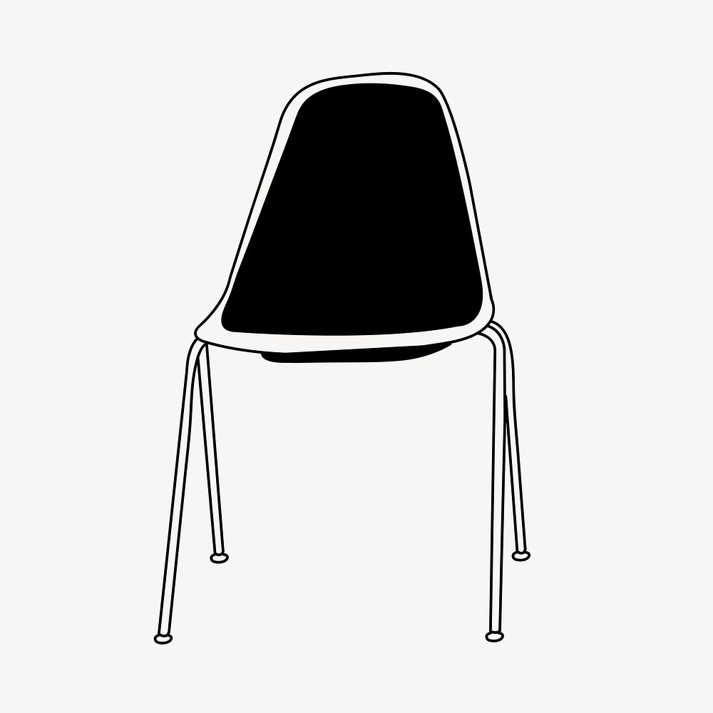 Chair furniture line art illustration