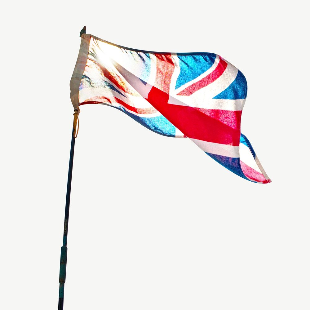 UK flag collage element psd