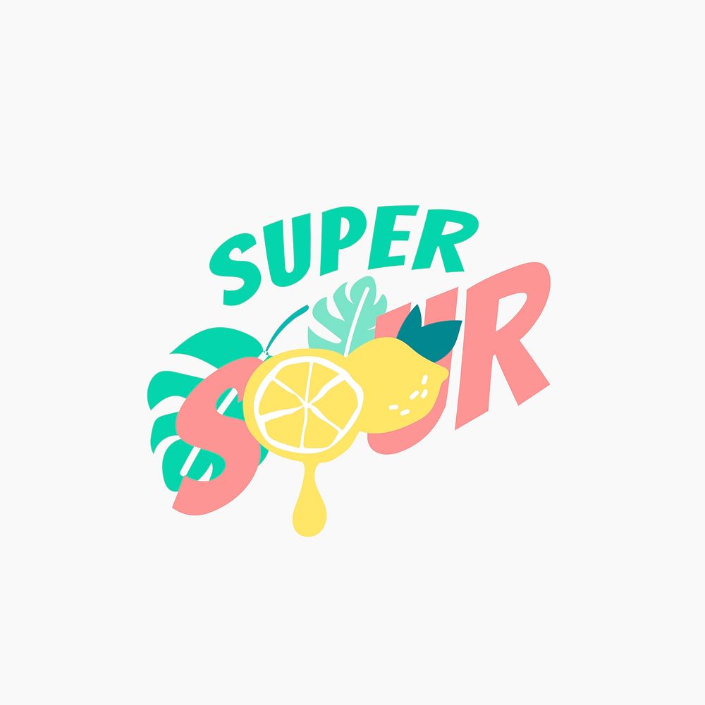 Super sour element design badge vector