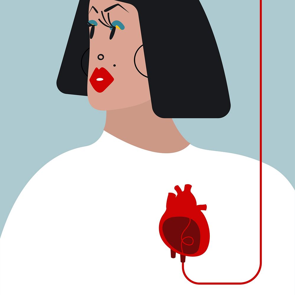 Colorful blood transfusion vector illustration