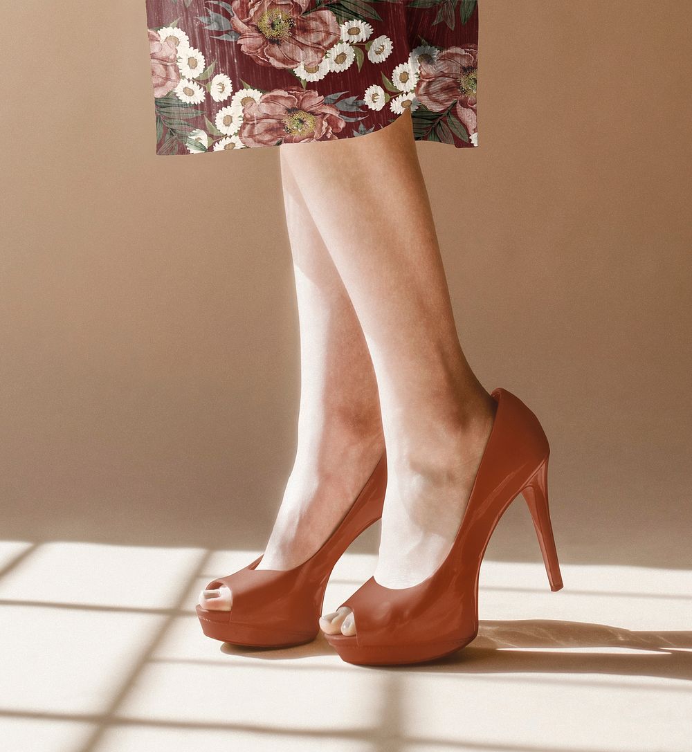 Women's high heels mockup, shoes & footwear psd
