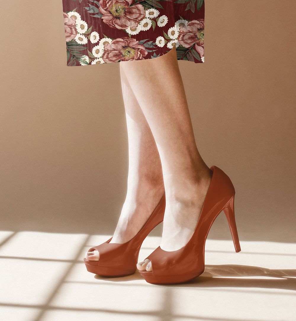 Women's brown high heels