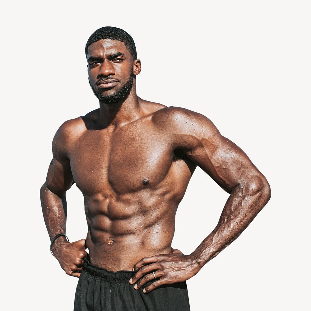 Fit black man isolated image | Premium Photo - rawpixel