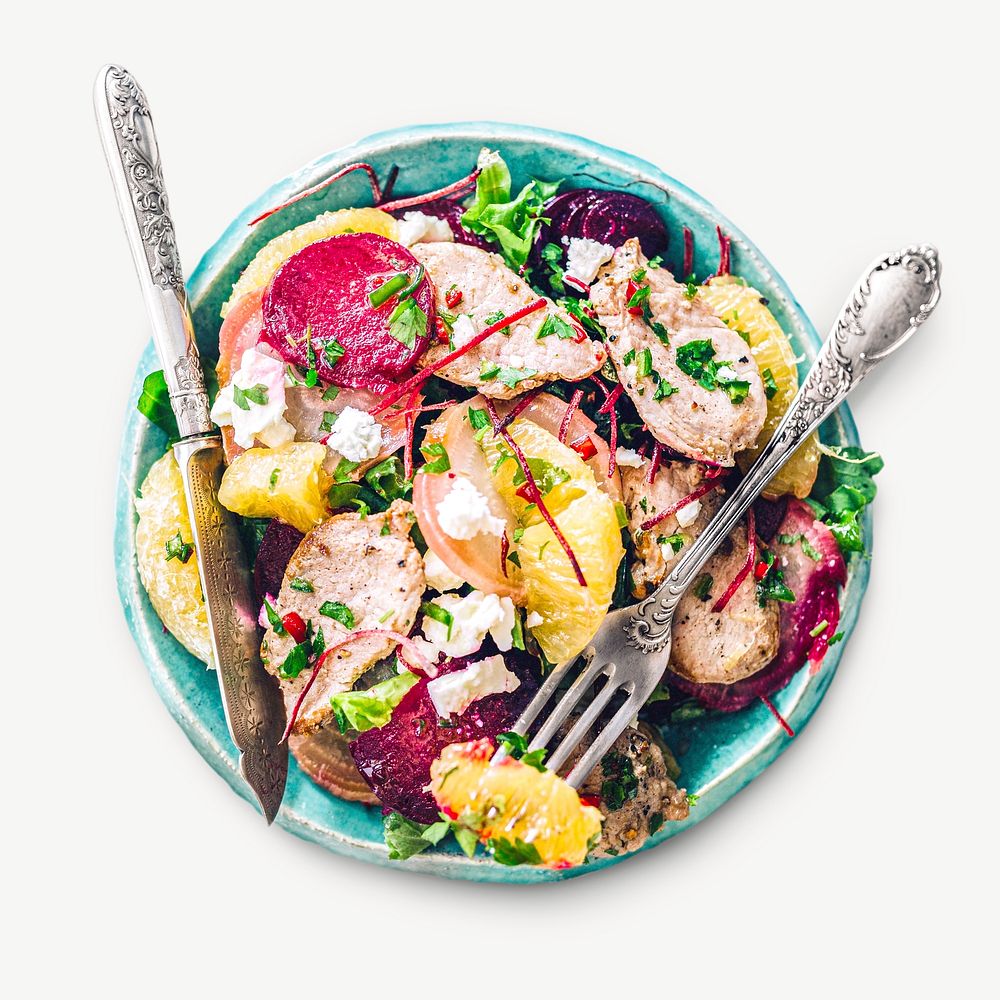 Salad collage element psd