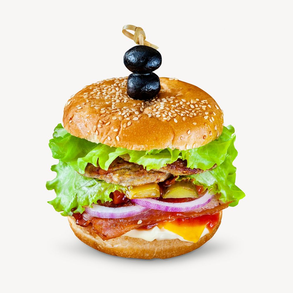 Street food burger  isolated image