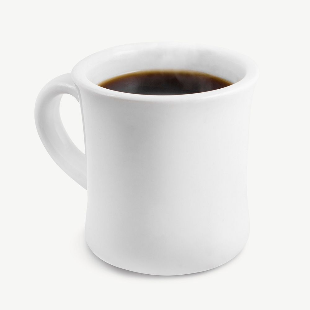 White cup of coffee psd