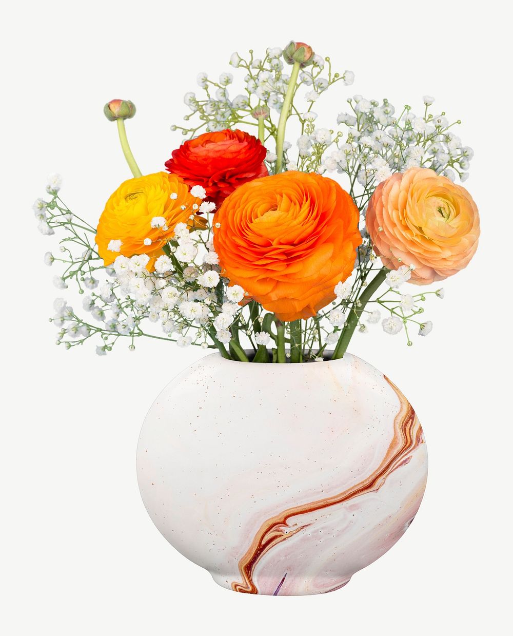 Flower vase mockup, interior decor psd