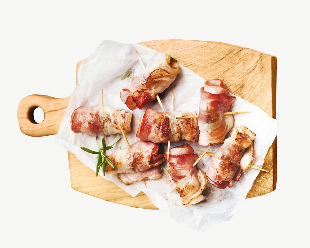 Bacon appetizers collage element psd