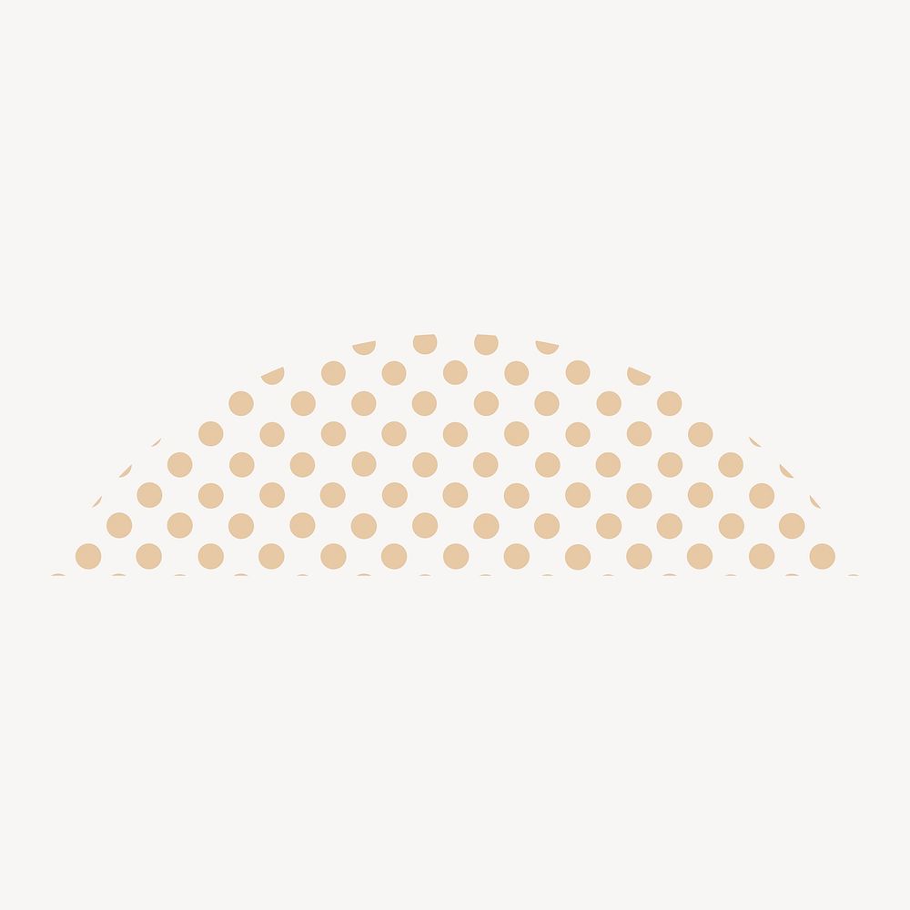 Dotted semi-circle shape vector