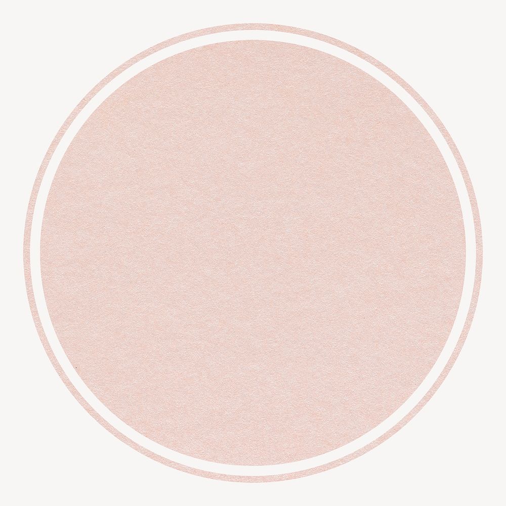 Pink circle badge, geometric shape psd