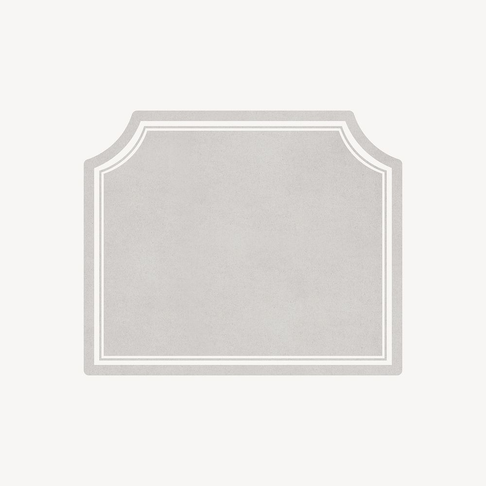 Textured gray vintage badge vector