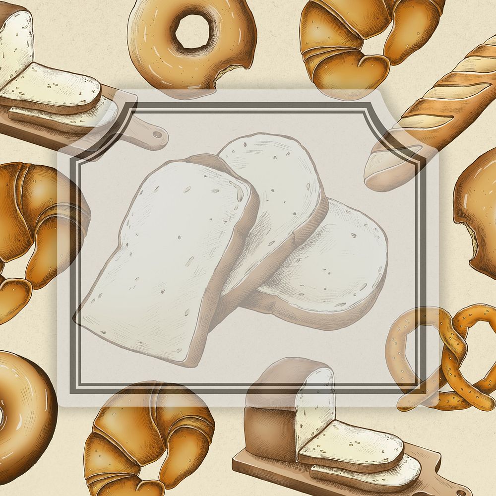 Vintage frame bread background