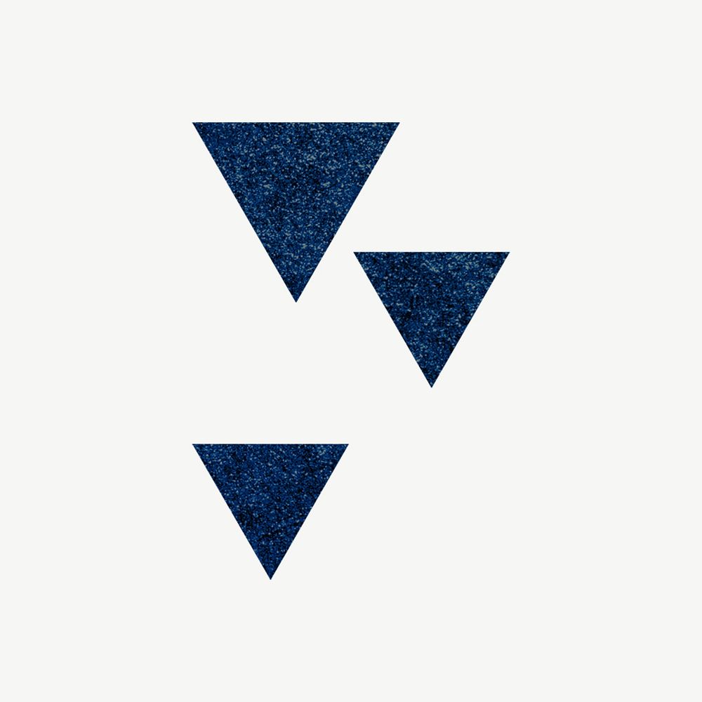 Blue textured triangles, arrows psd