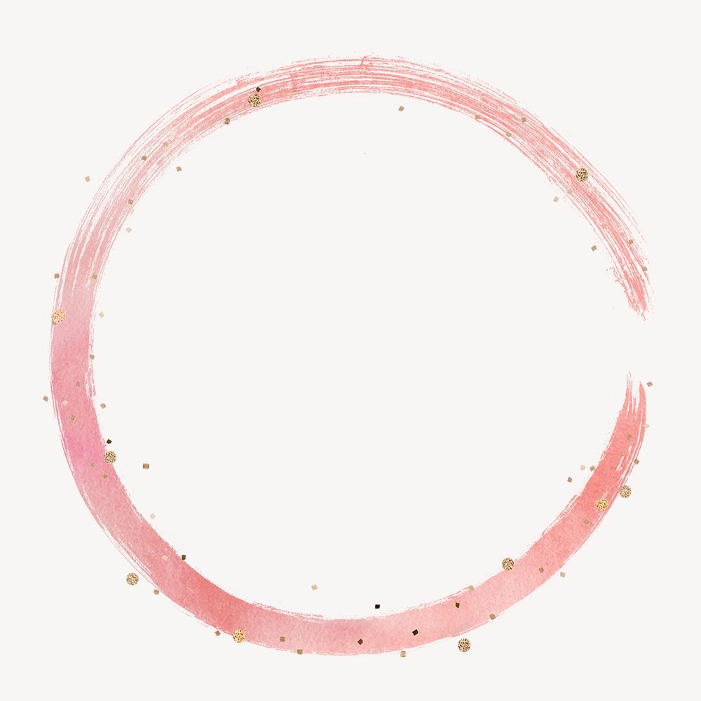 Pink round frame collage element | Premium PSD - rawpixel