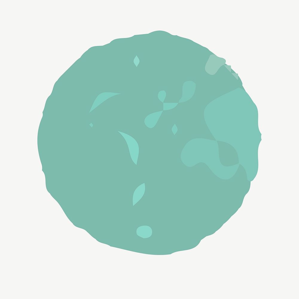 Aqua green ball element, colorful round circle shape design psd