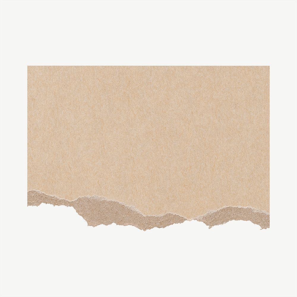 Rectangular craft paper element, brown | Free PSD - rawpixel