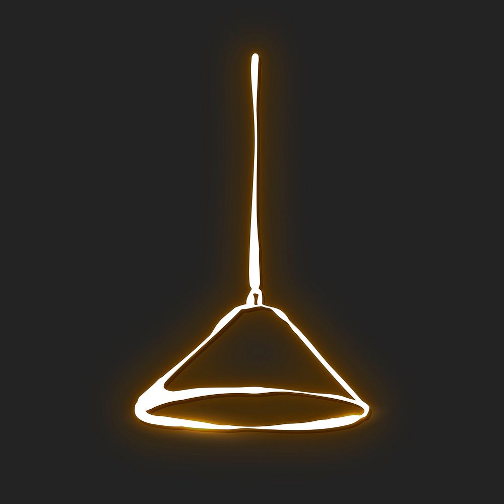 Neon yellow lamp vector illustration
