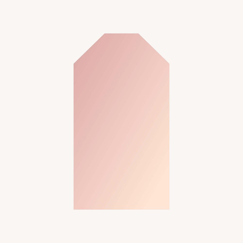 Pink and orange badge, gradient design  badge collage element vector
