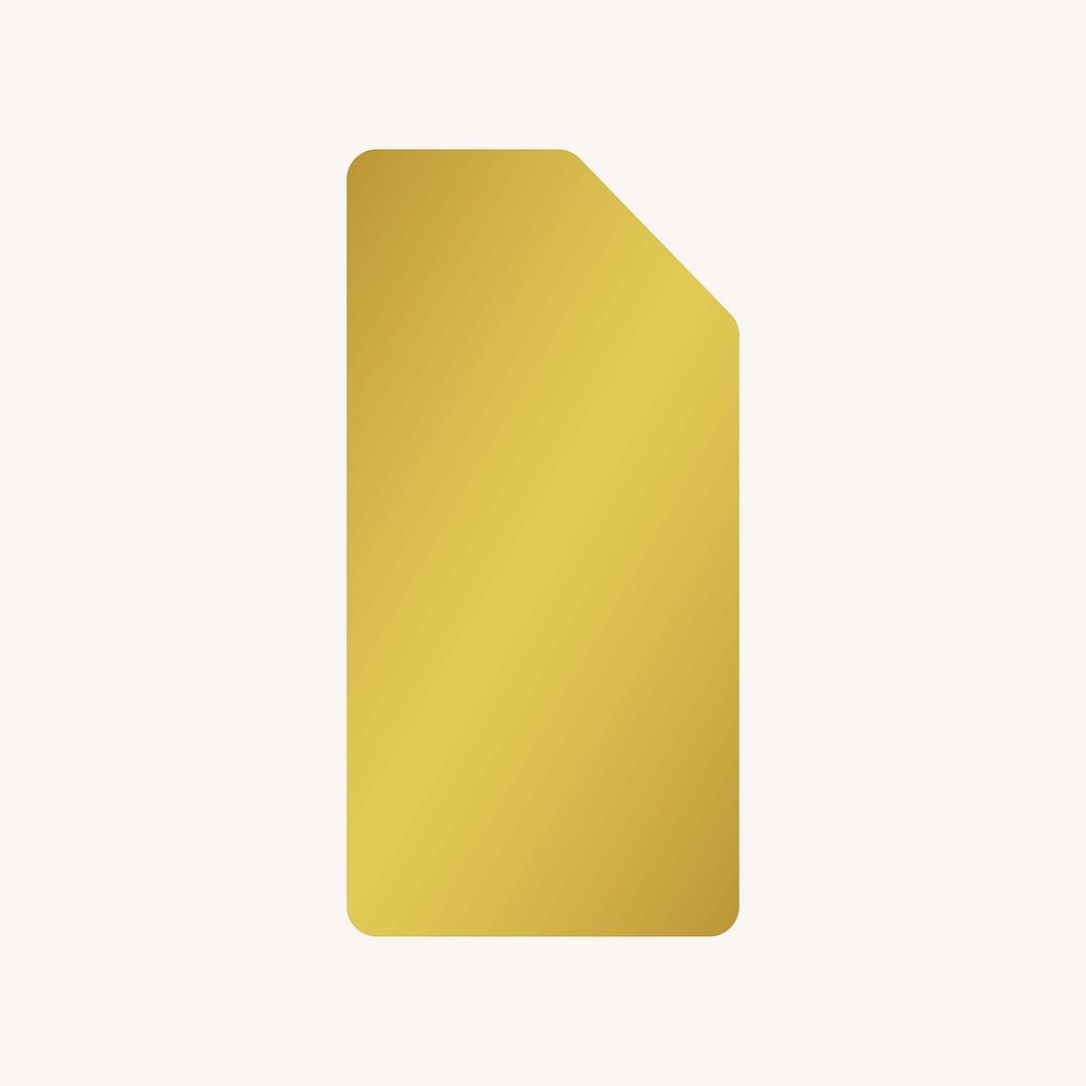 Metallic gold, gradient banner badge collage element vector