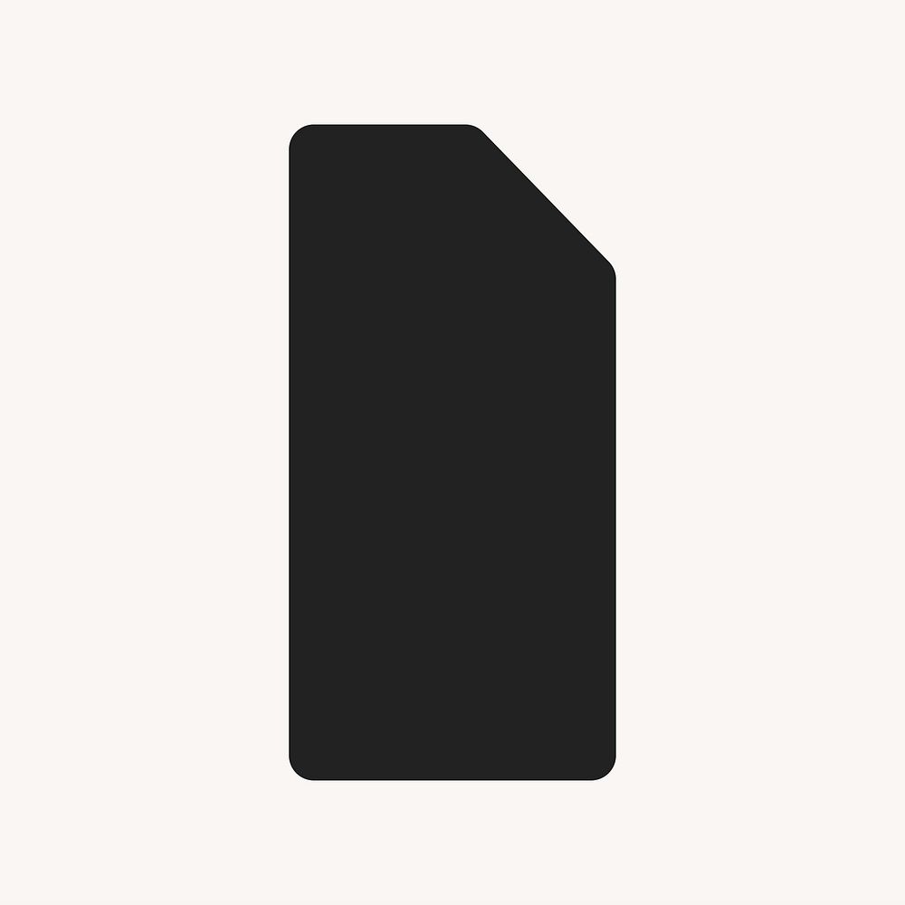 Black banner, simple rectangular badge design  collage element vector