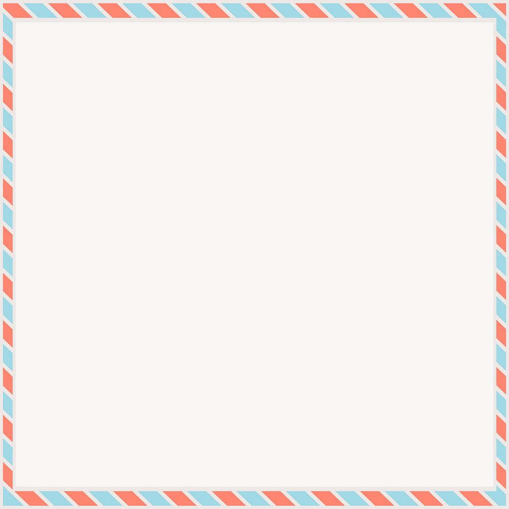 Colorful postal striped frame vector