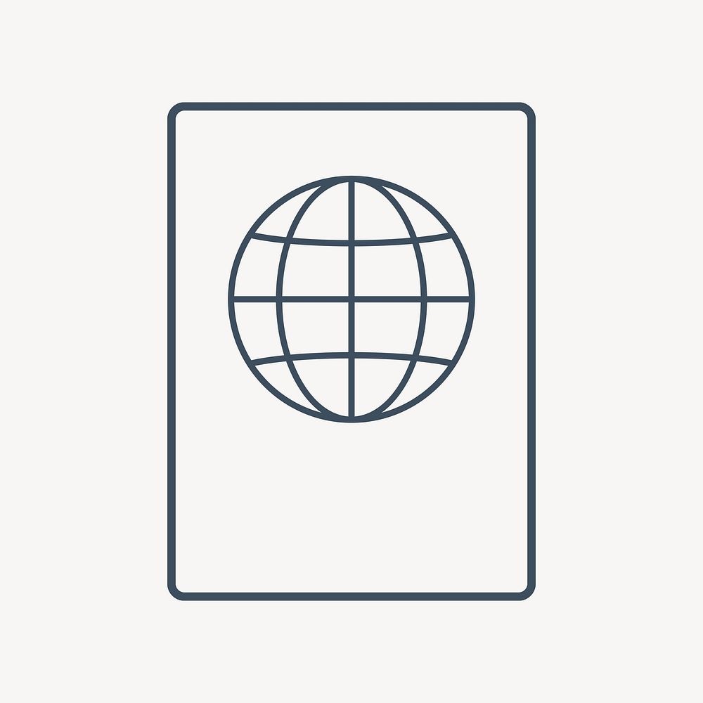 Grid globe passport isolated design