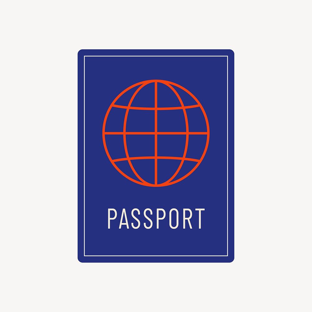 Blue travel passport  vector
