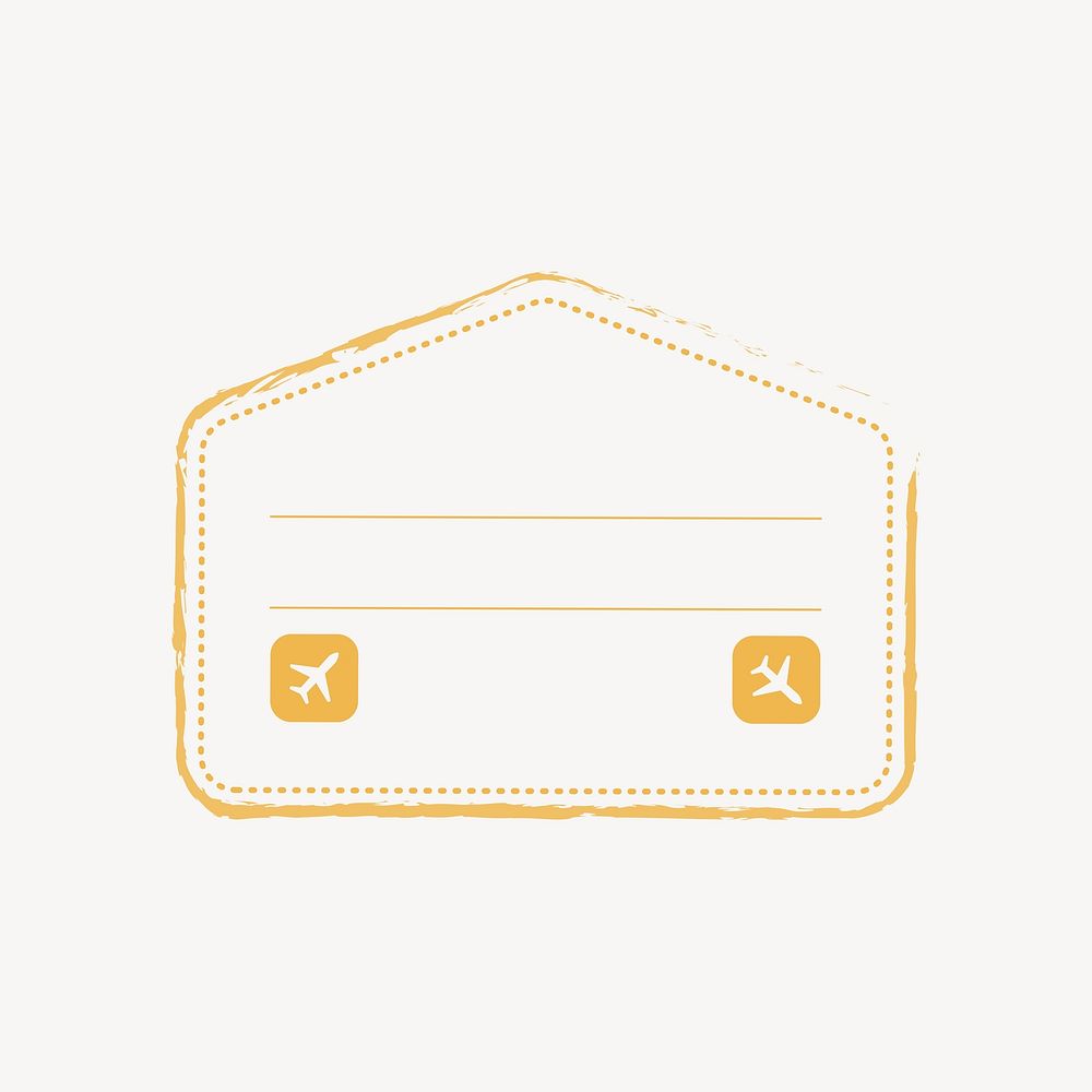 Yellow travel badge isolated design