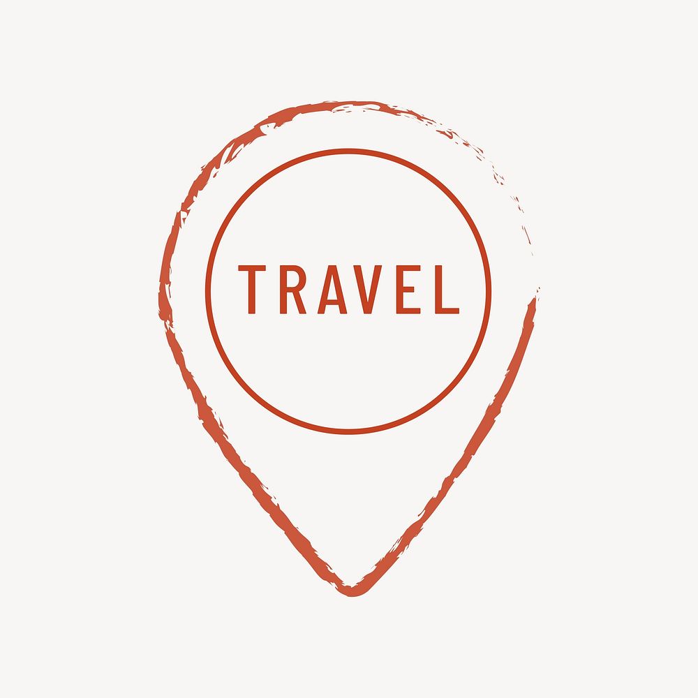 Red travel pin vector