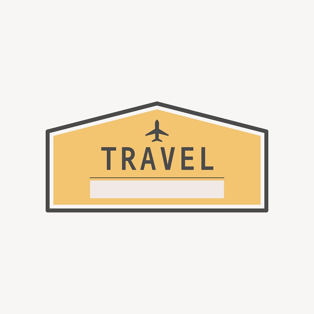 Pentagon travel badge isolated design