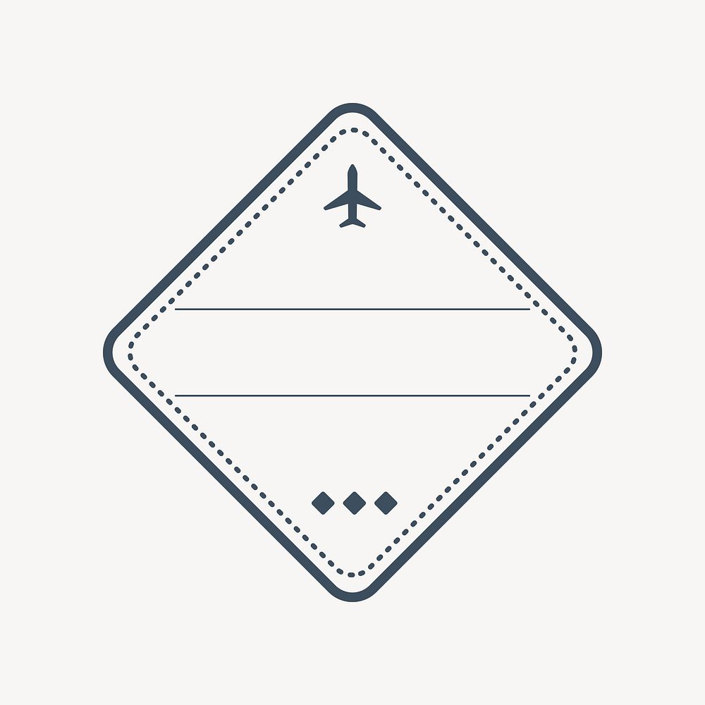 Geometric travel badge isolated design