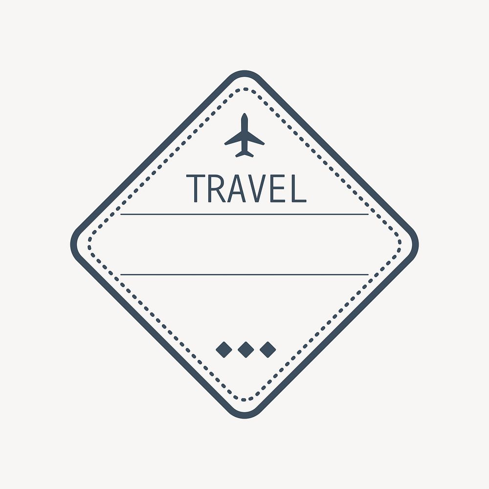 Geometric air travel badge vector