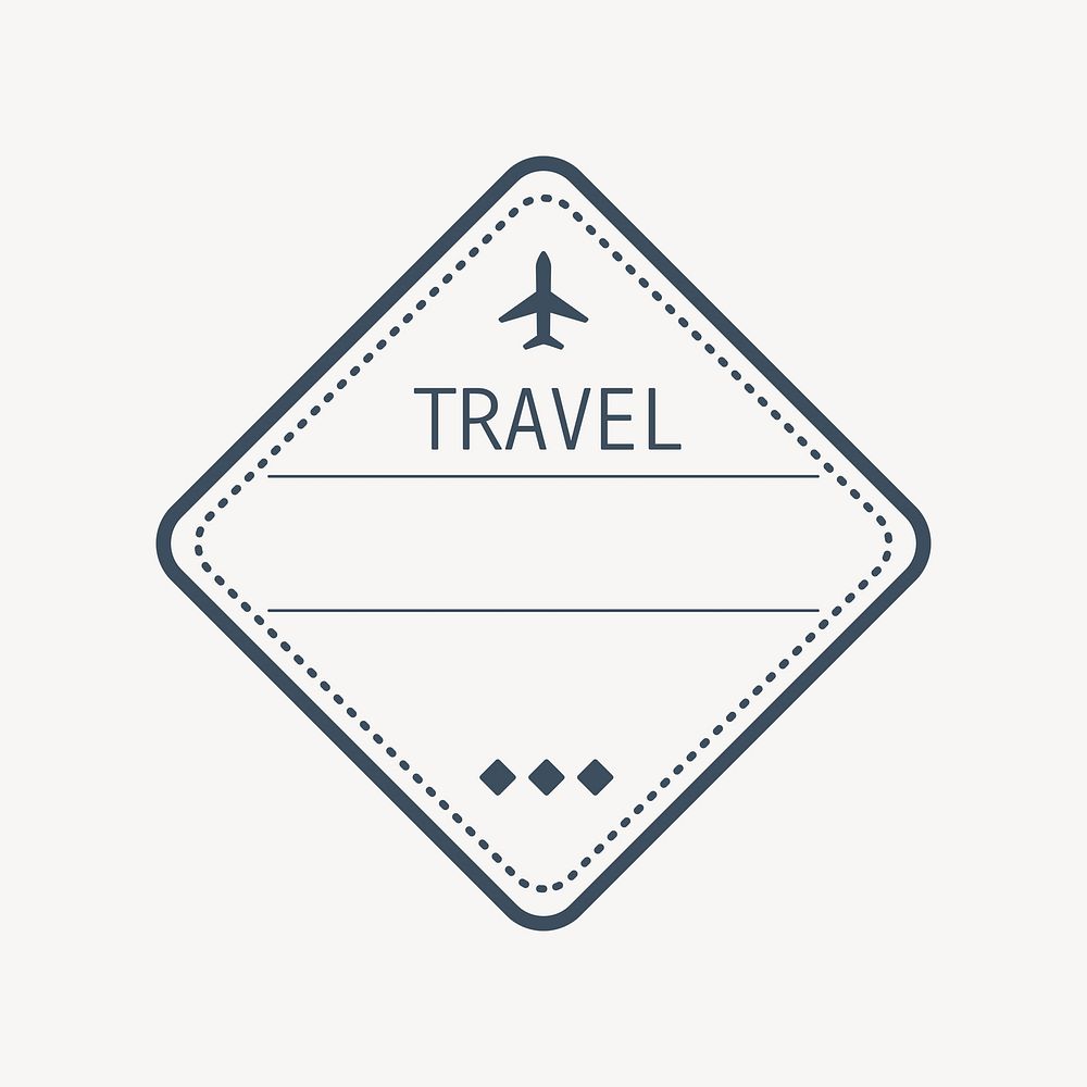 Geometric travel badge isolated design
