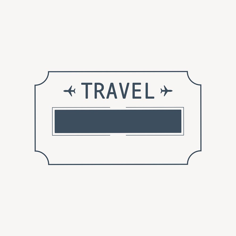 Vintage travel badge isolated design