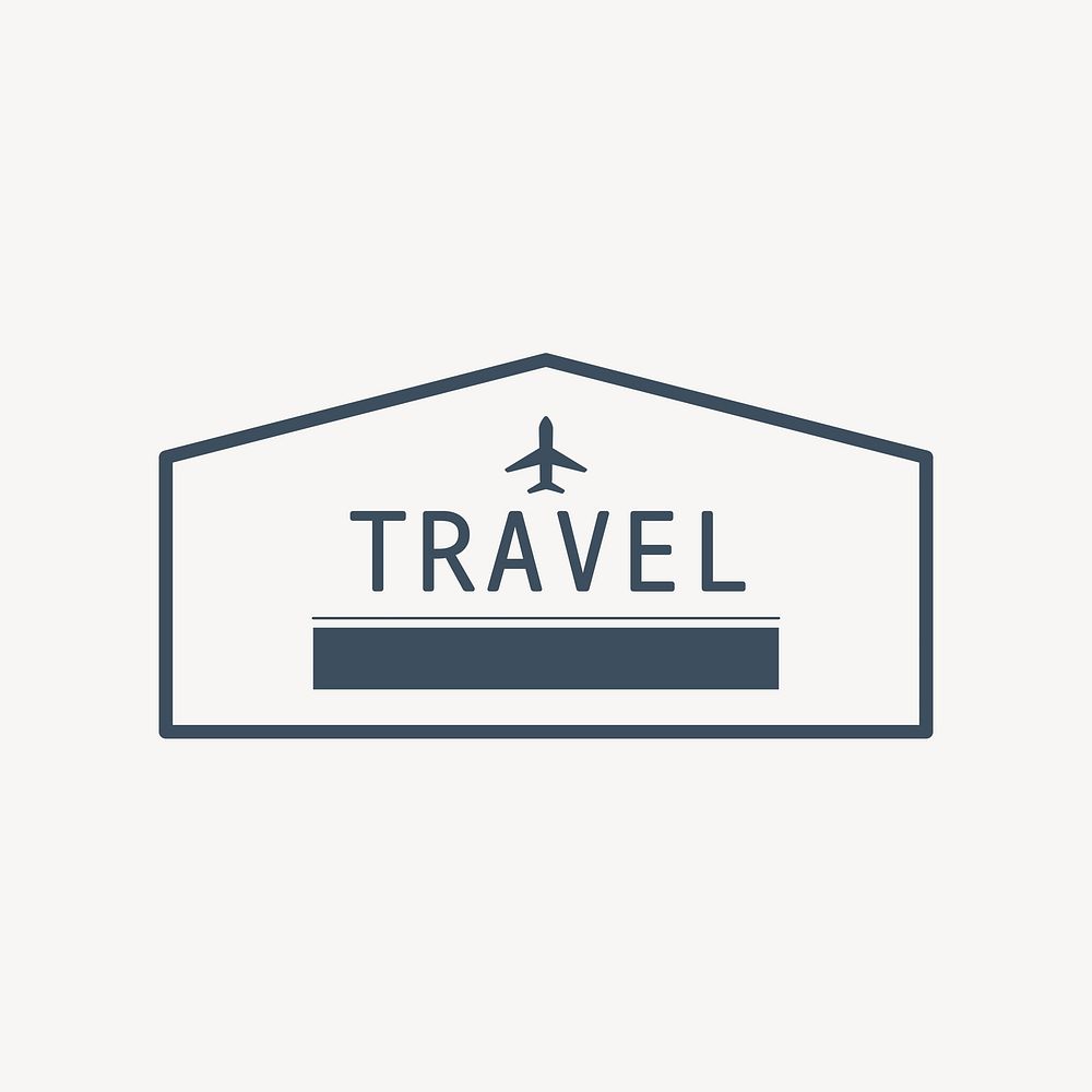 Geometric travel badge isolated design