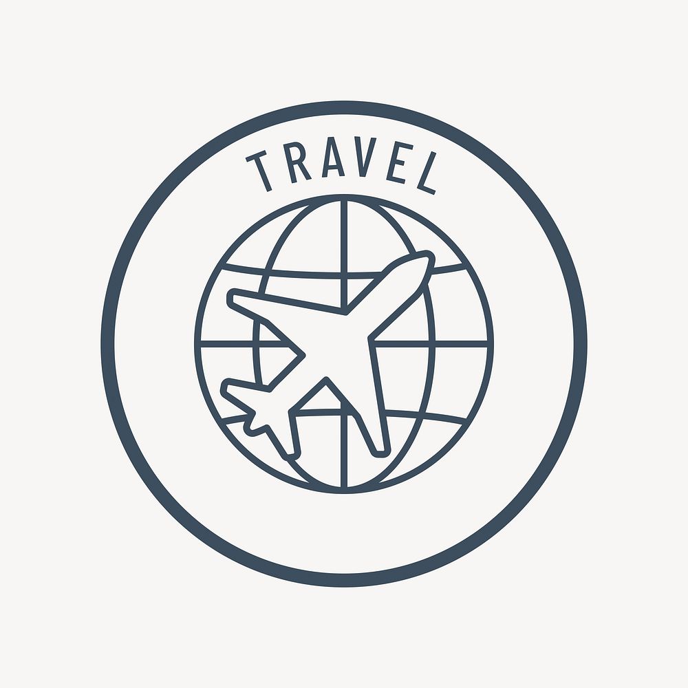Airplane travel icon isolated design