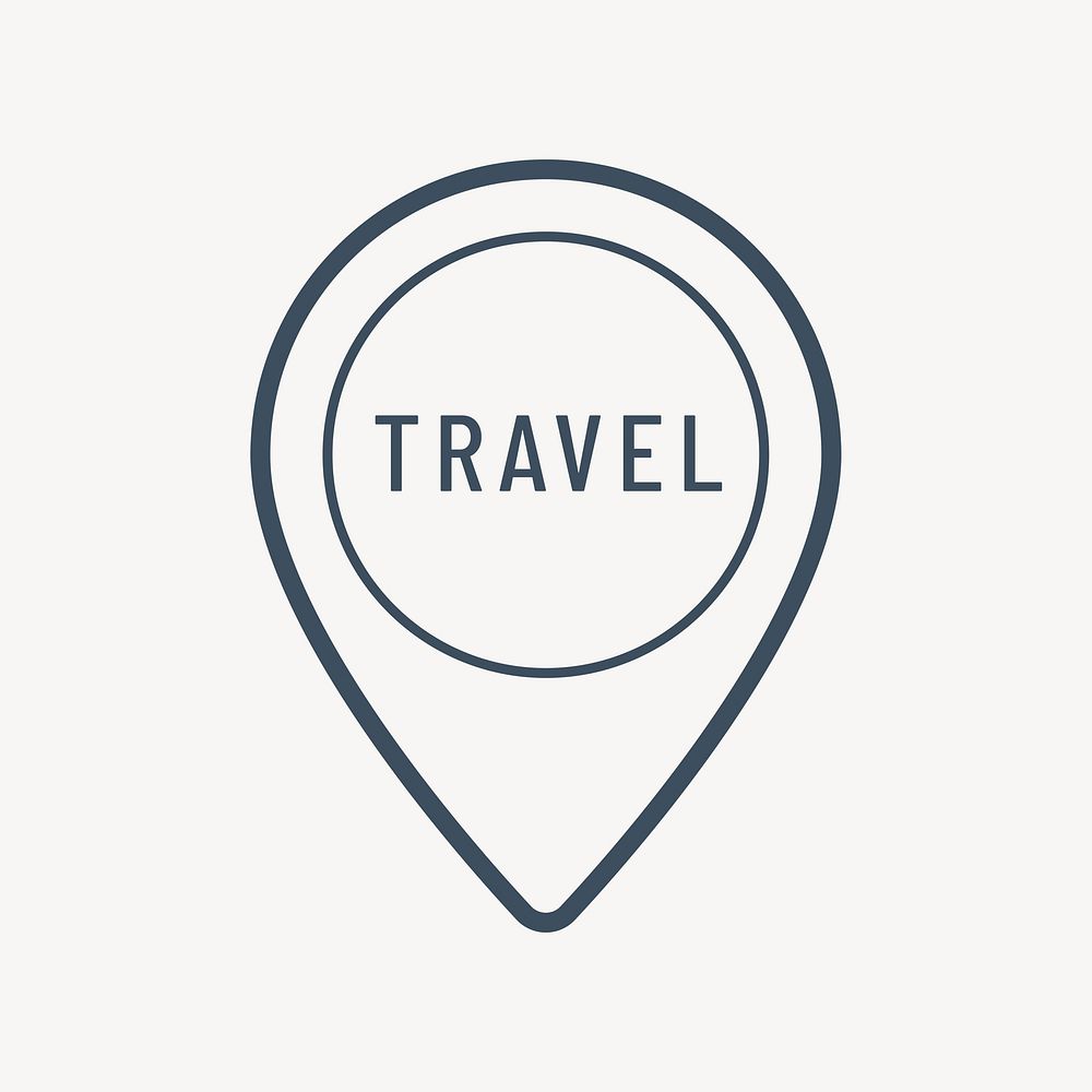 Travel pin icon isolated design