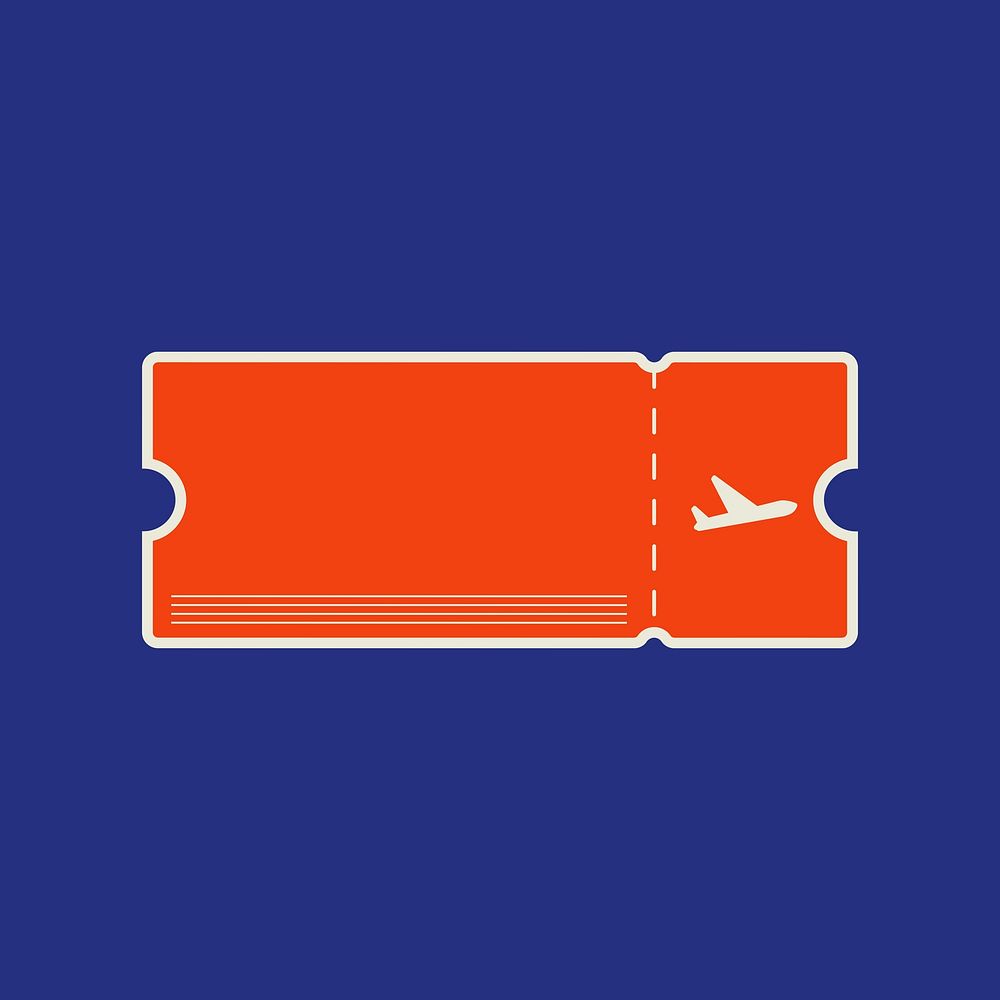 Red plane ticket  isolated design